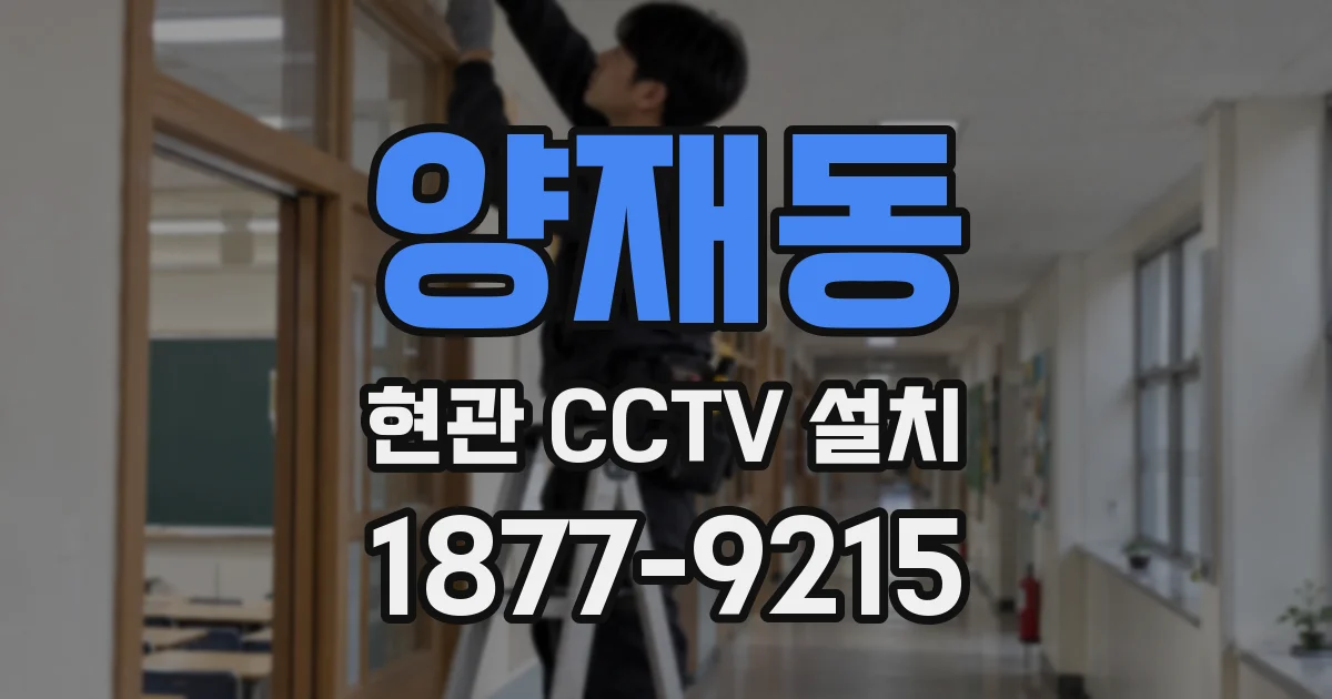양재동 현관 CCTV 설치