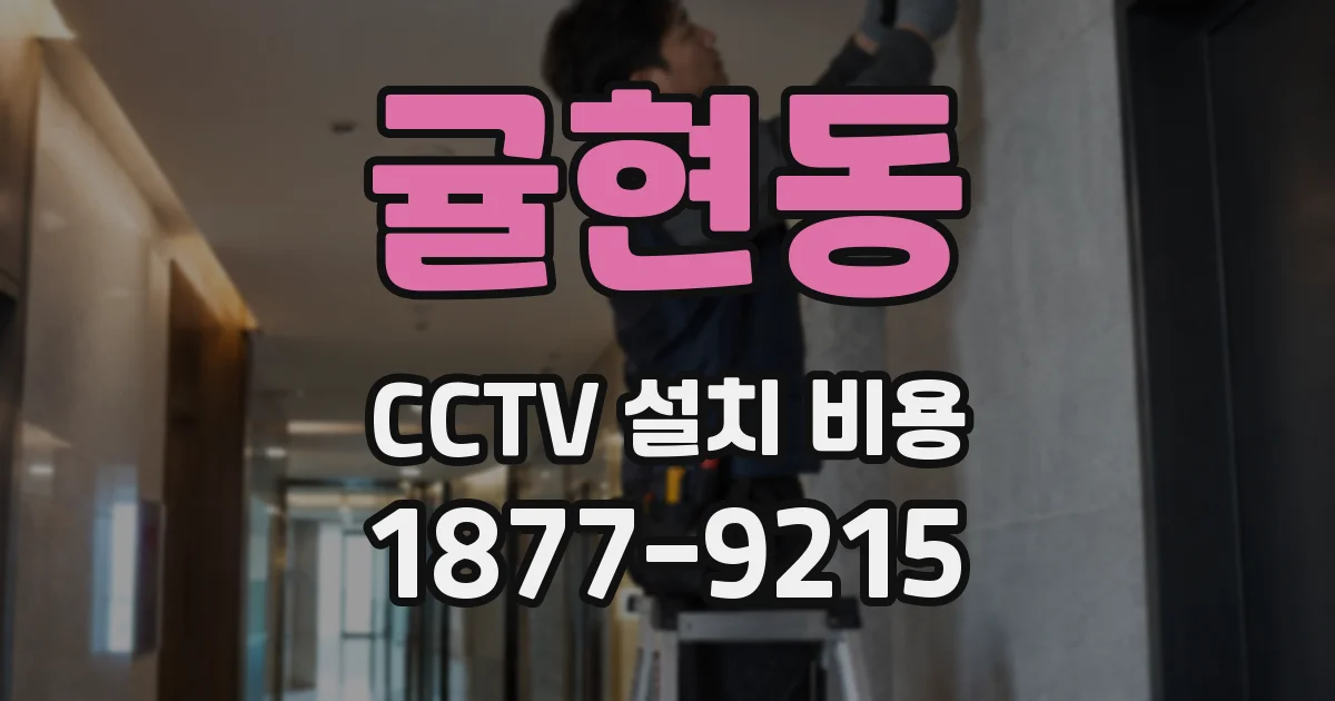 귤현동 CCTV 설치 비용