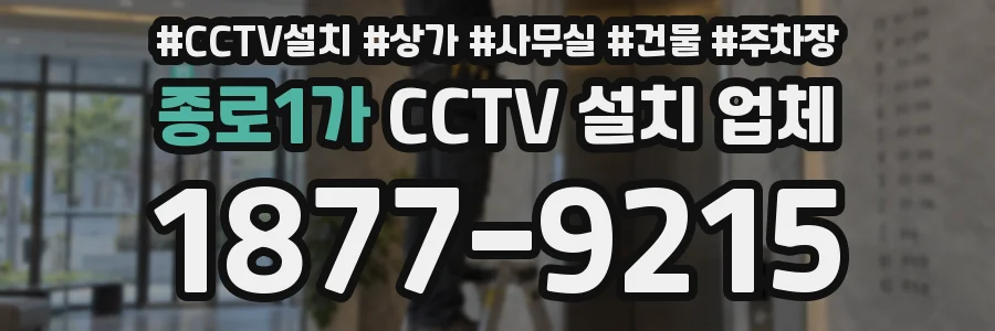 종로1가 CCTV 설치 업체