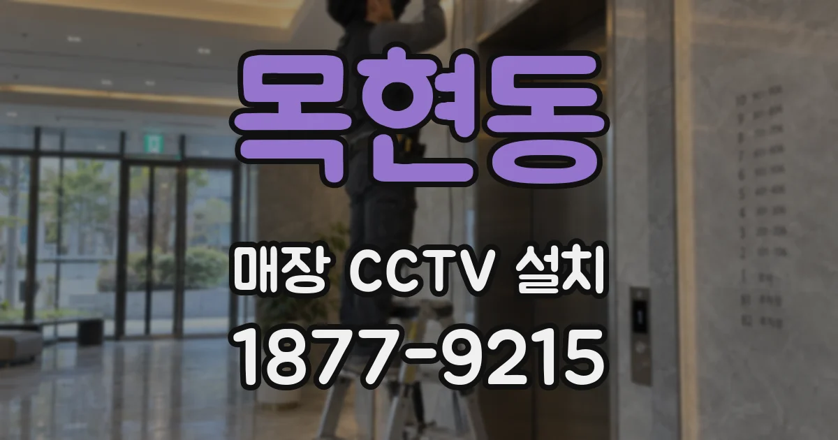 목현동 매장 CCTV 설치