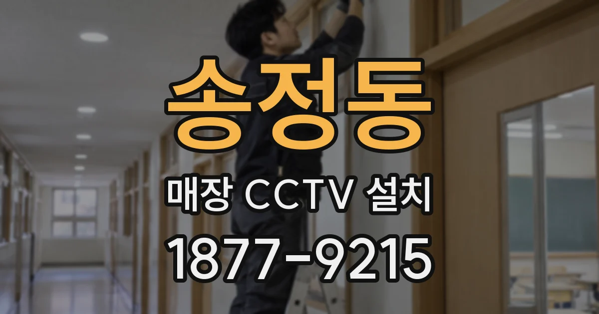 송정동 매장 CCTV 설치