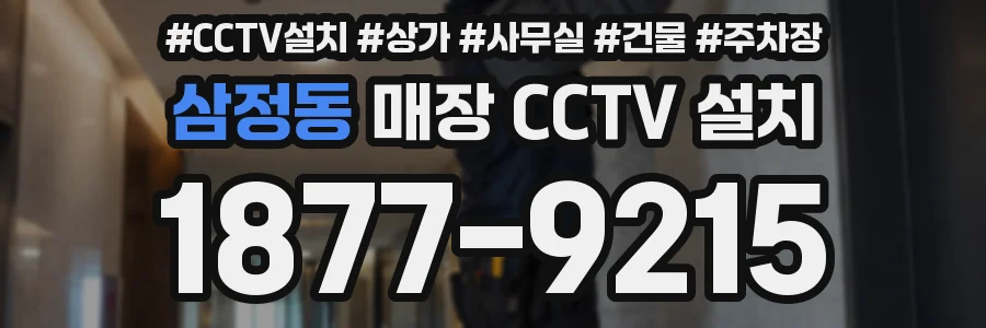 삼정동 매장 CCTV 설치