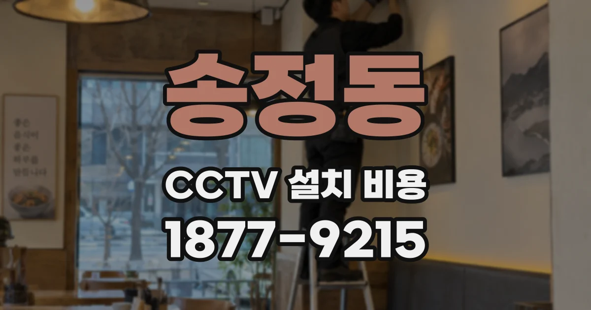 송정동 CCTV 설치 비용