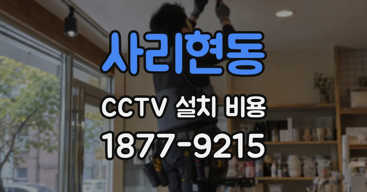 사리현동 CCTV 설치 비용