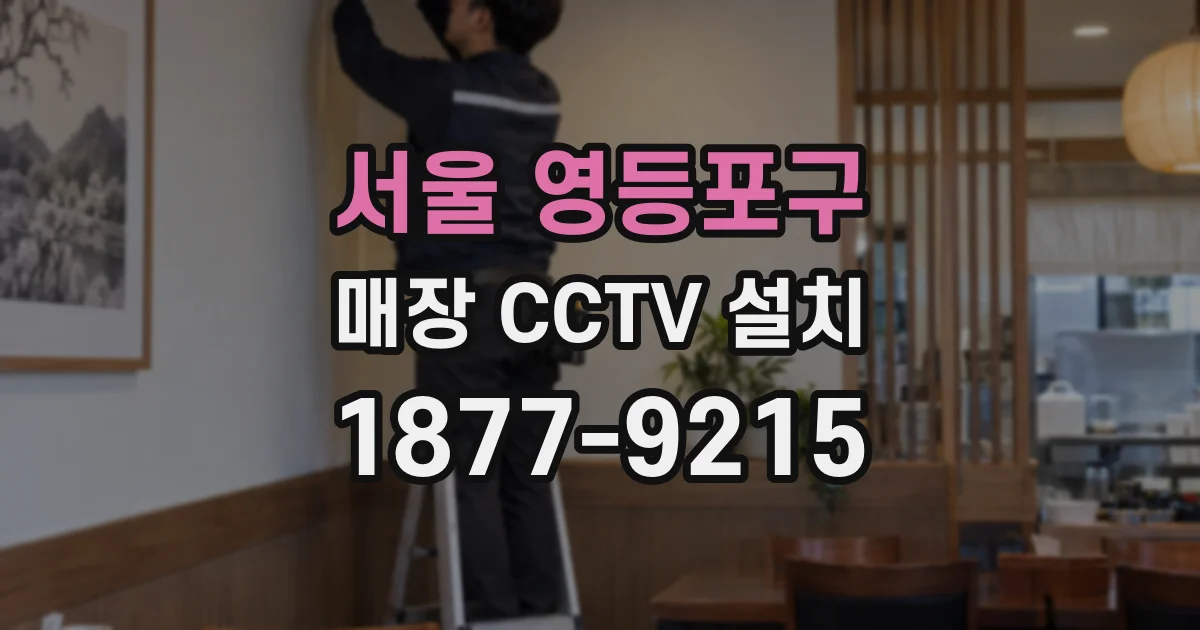 서울 영등포구 매장 CCTV 설치