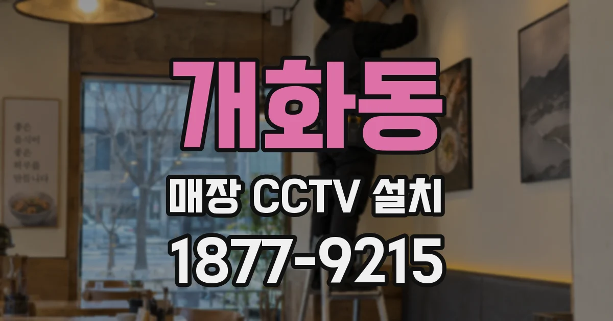 개화동 매장 CCTV 설치