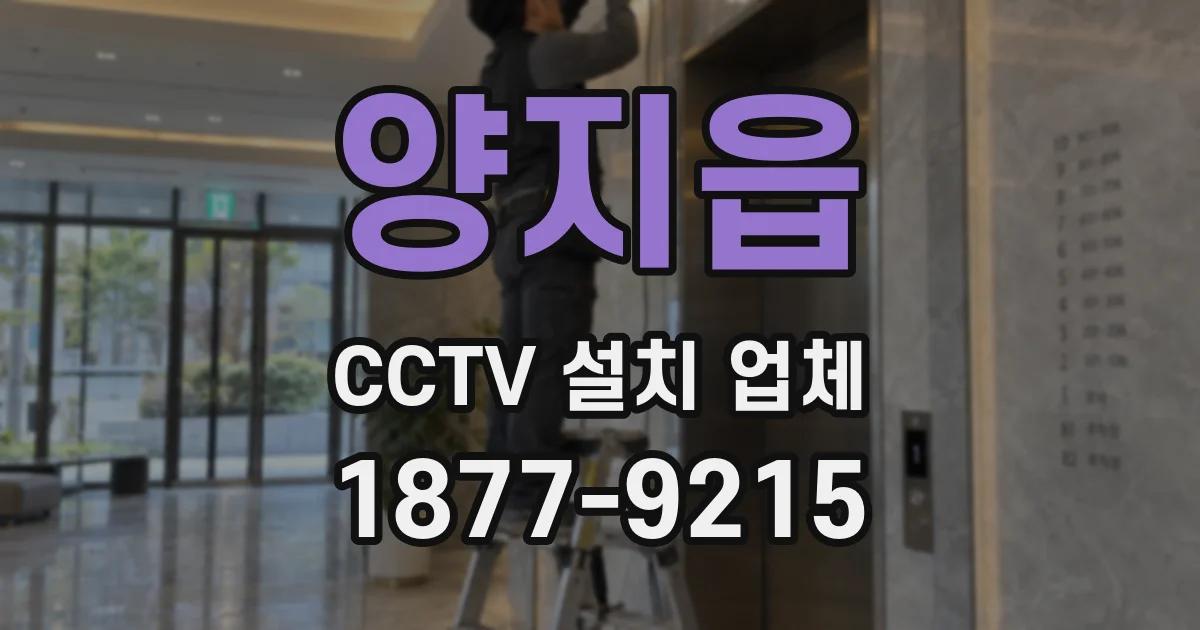 양지읍 CCTV 설치 업체
