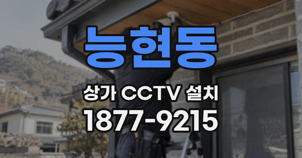 능현동 상가 CCTV 설치
