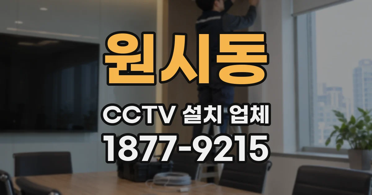 원시동 CCTV 설치 업체