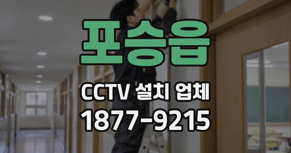 포승읍 CCTV 설치 업체