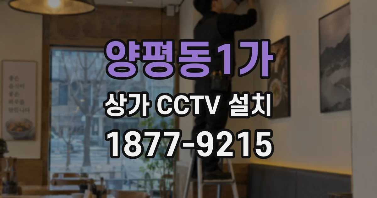 양평동1가 상가 CCTV 설치