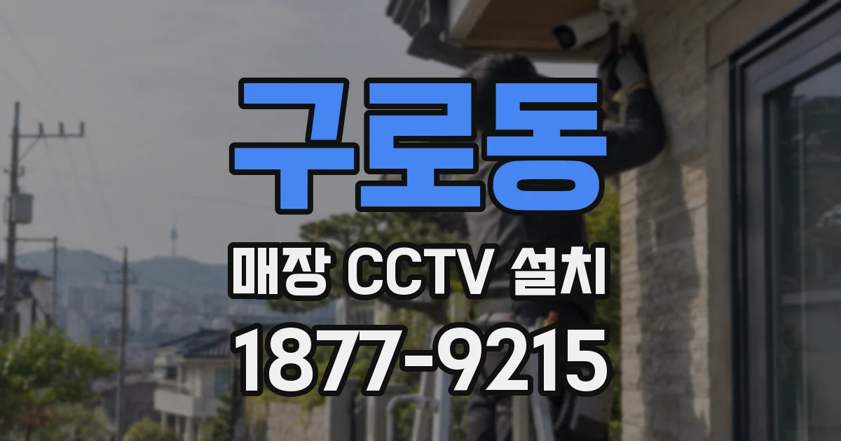 구로동 매장 CCTV 설치