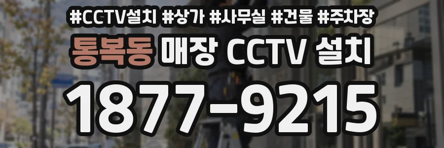 통복동 매장 CCTV 설치