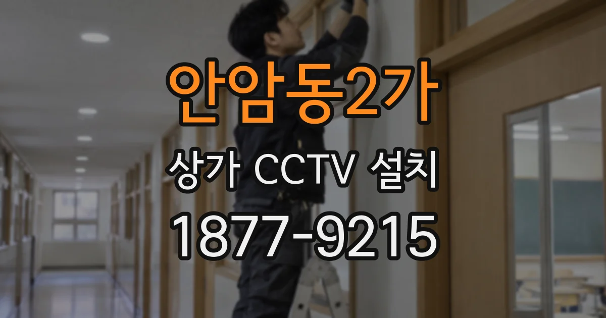 안암동2가 상가 CCTV 설치