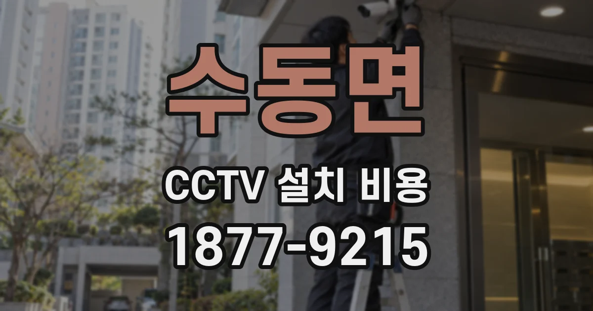 수동면 CCTV 설치 비용