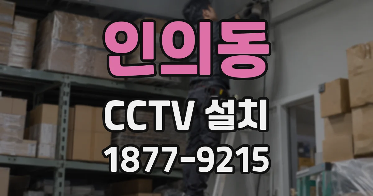 인의동 CCTV 설치