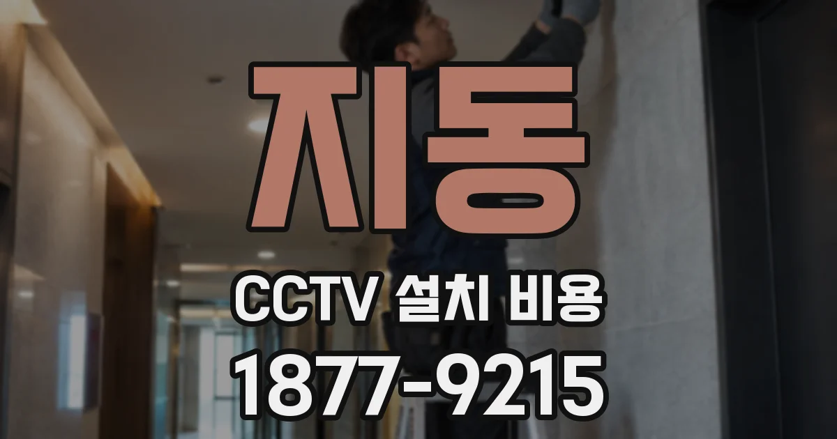 지동 CCTV 설치 비용