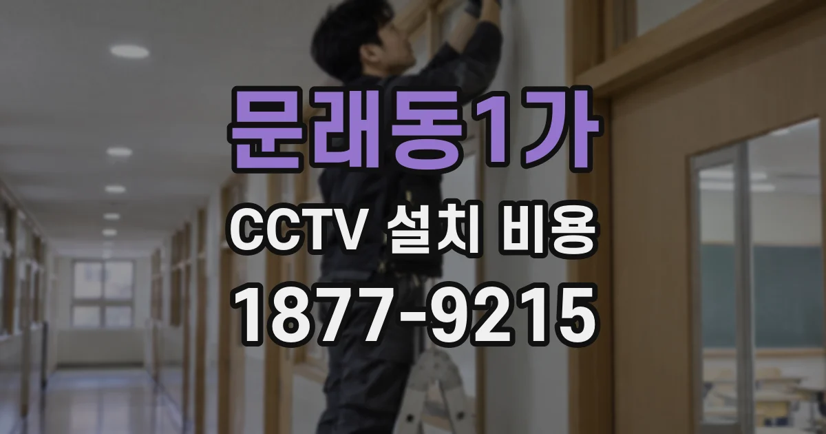 문래동1가 CCTV 설치 비용