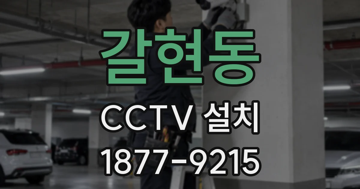 갈현동 CCTV 설치