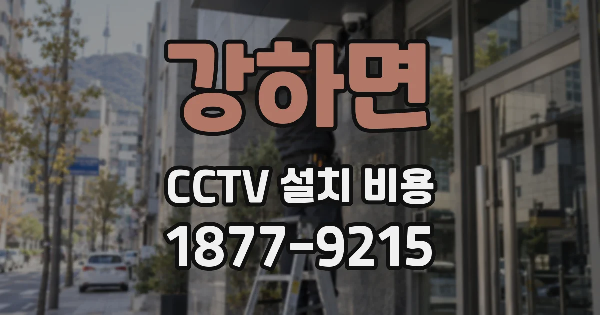 강하면 CCTV 설치 비용