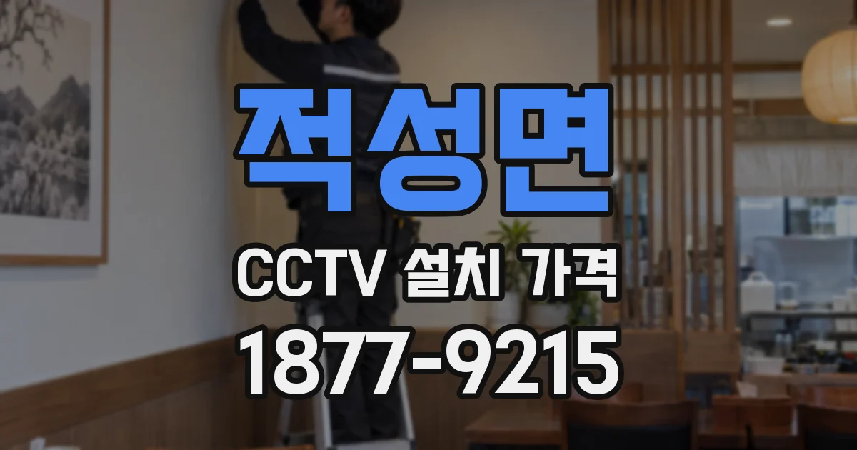 적성면 CCTV 설치 가격