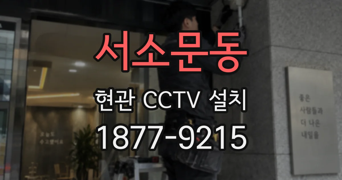 서소문동 현관 CCTV 설치