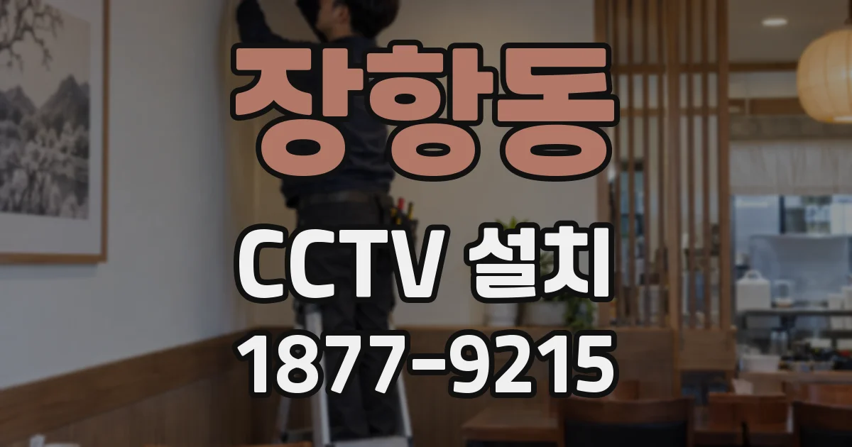 장항동 CCTV 설치