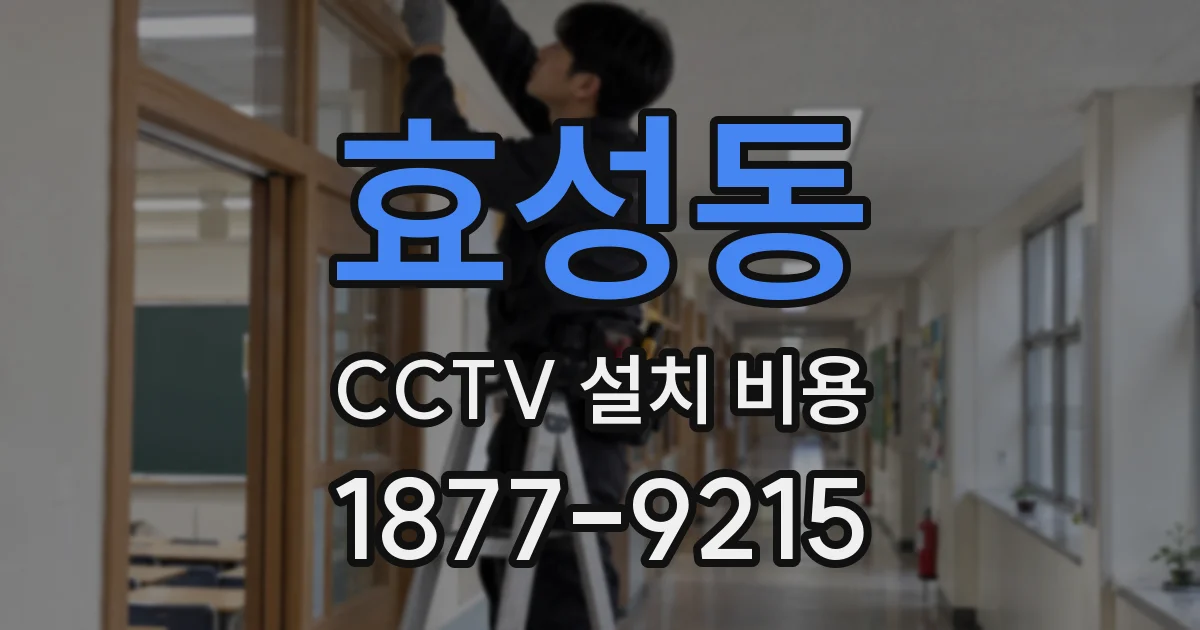 효성동 CCTV 설치 비용