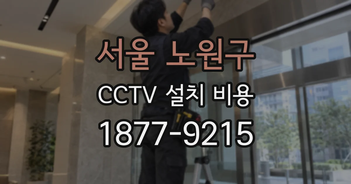 서울 노원구 CCTV 설치 비용
