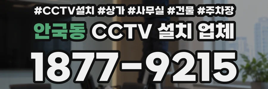 안국동 CCTV 설치 업체