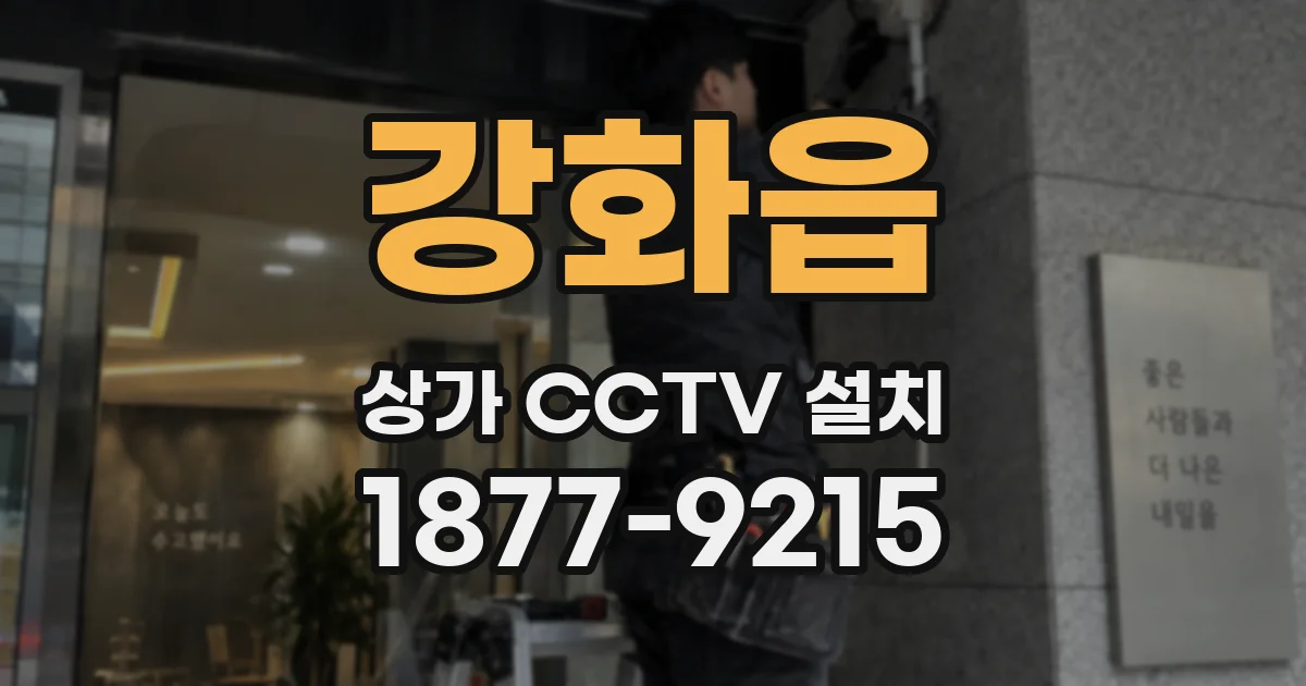 강화읍 상가 CCTV 설치