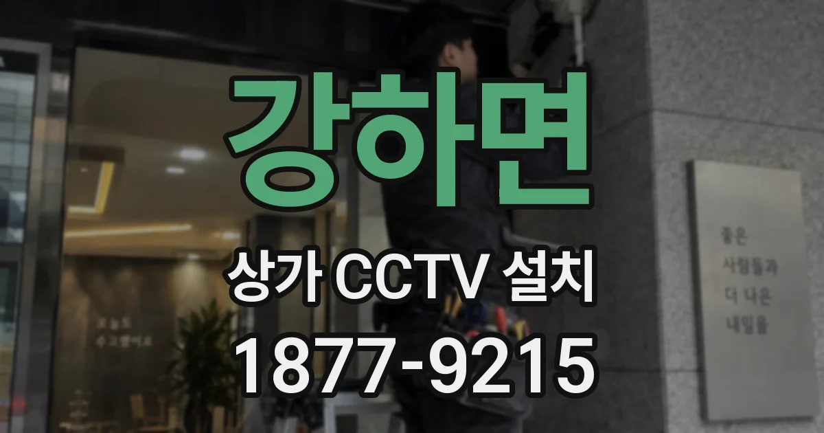 강하면 상가 CCTV 설치