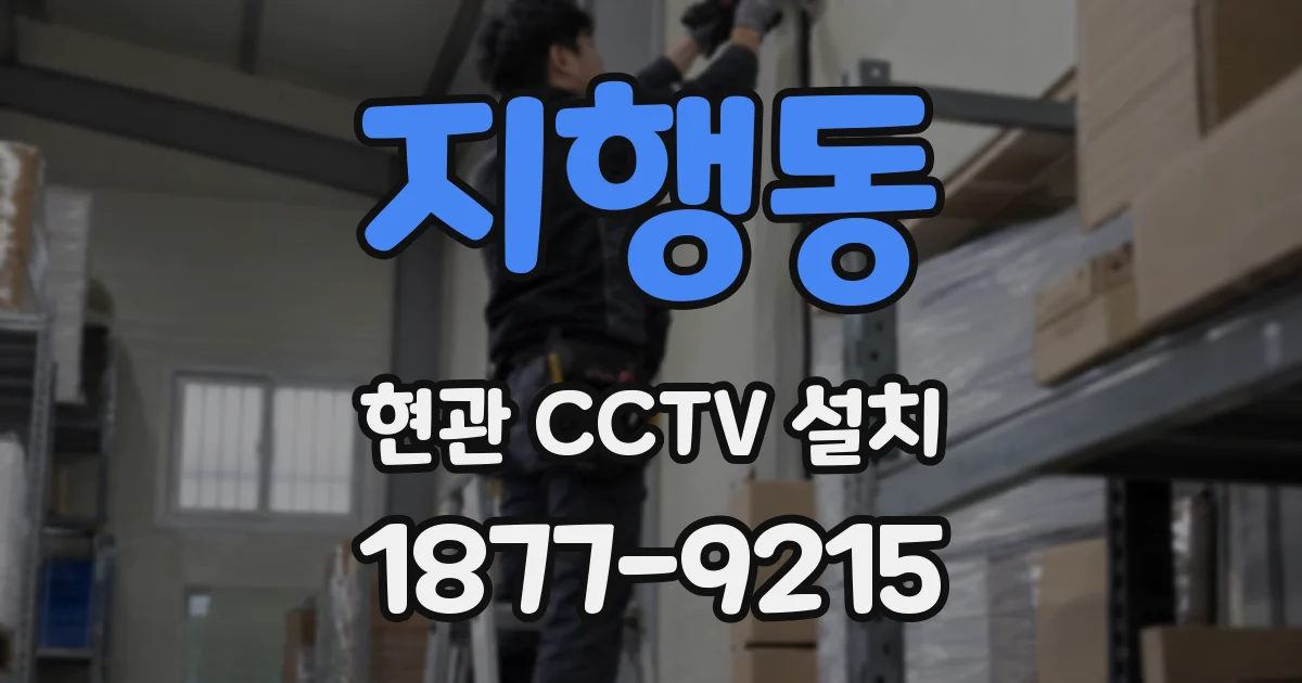 지행동 현관 CCTV 설치