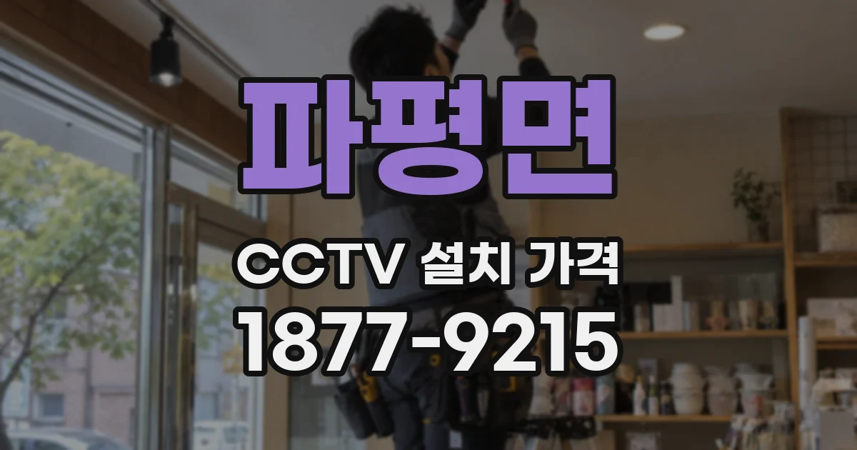 파평면 CCTV 설치 가격