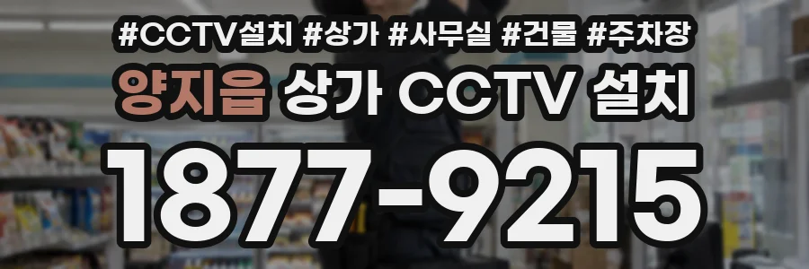 양지읍 상가 CCTV 설치