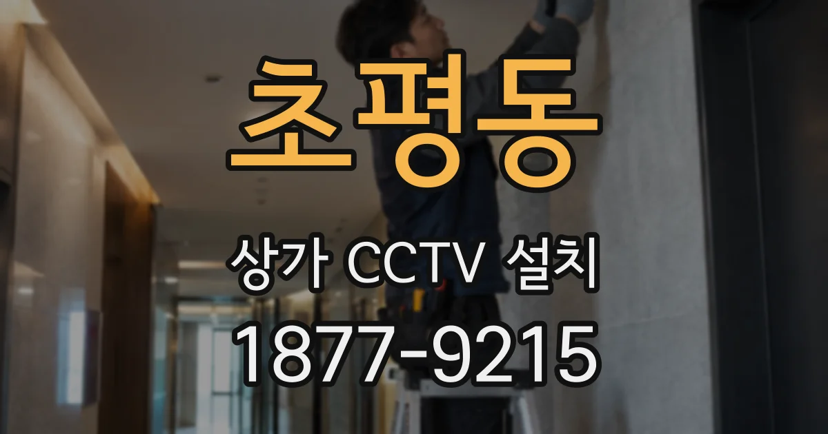 초평동 상가 CCTV 설치