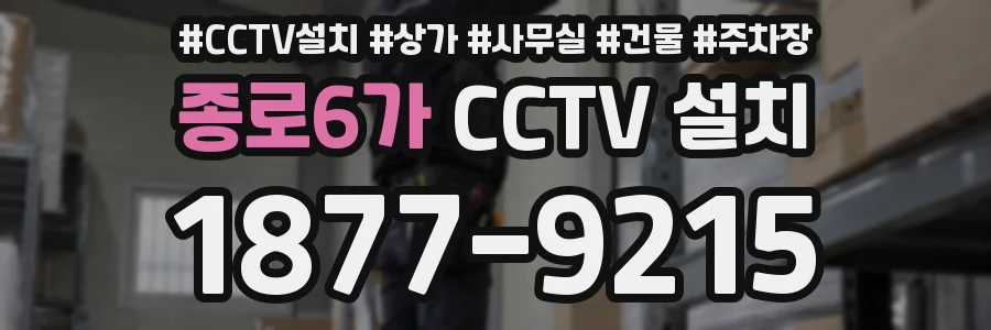 종로6가 CCTV 설치