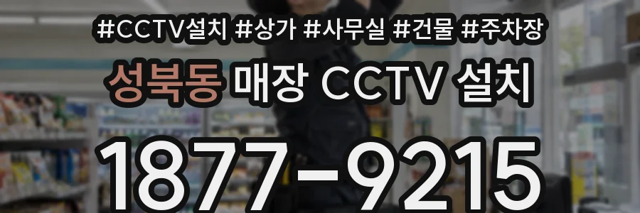 성북동 매장 CCTV 설치