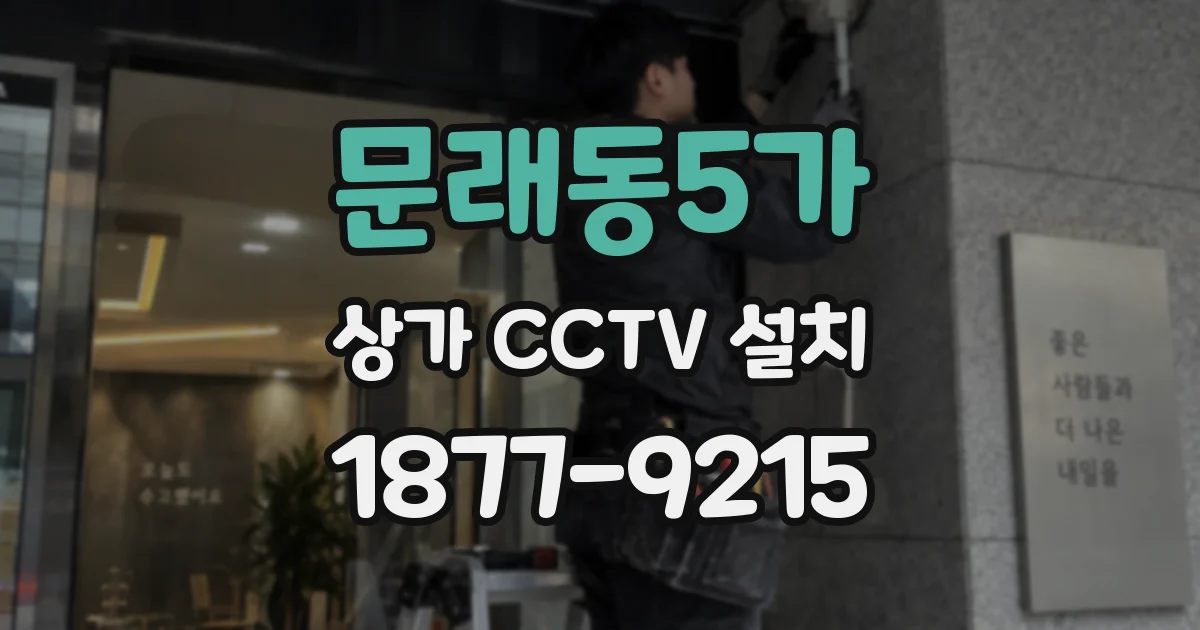 문래동5가 상가 CCTV 설치