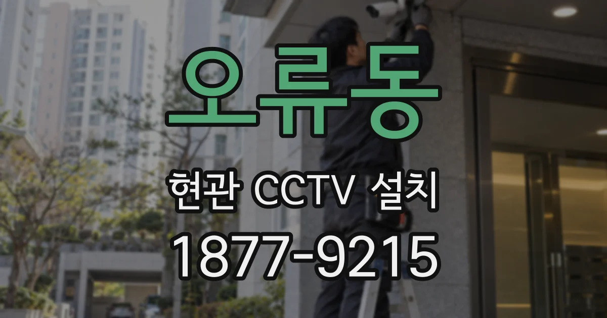 오류동 현관 CCTV 설치