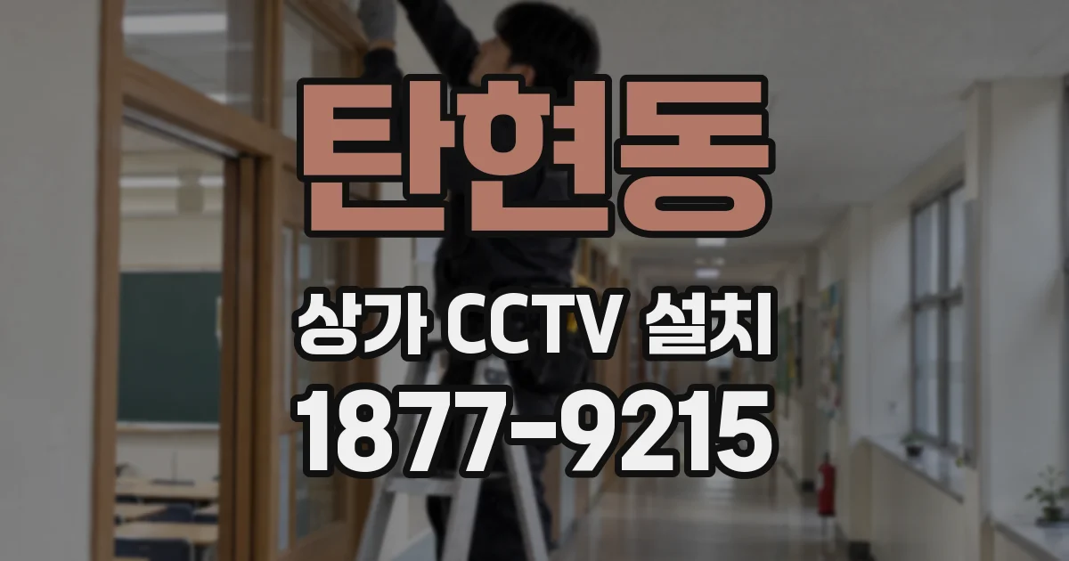탄현동 상가 CCTV 설치