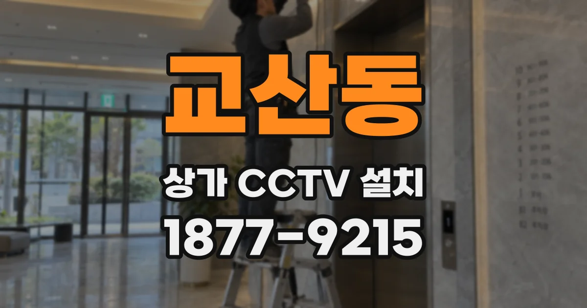 교산동 상가 CCTV 설치