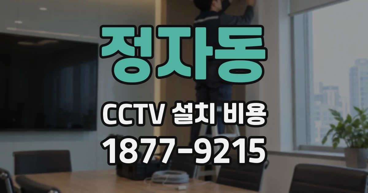 정자동 CCTV 설치 비용