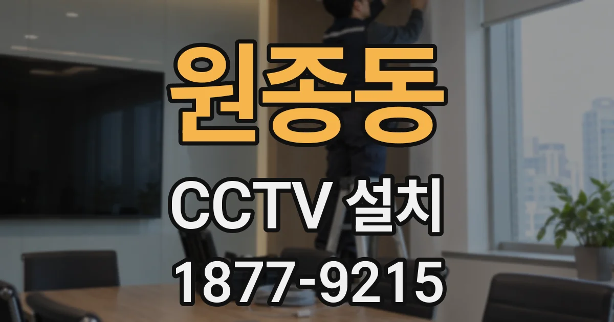 원종동 CCTV 설치