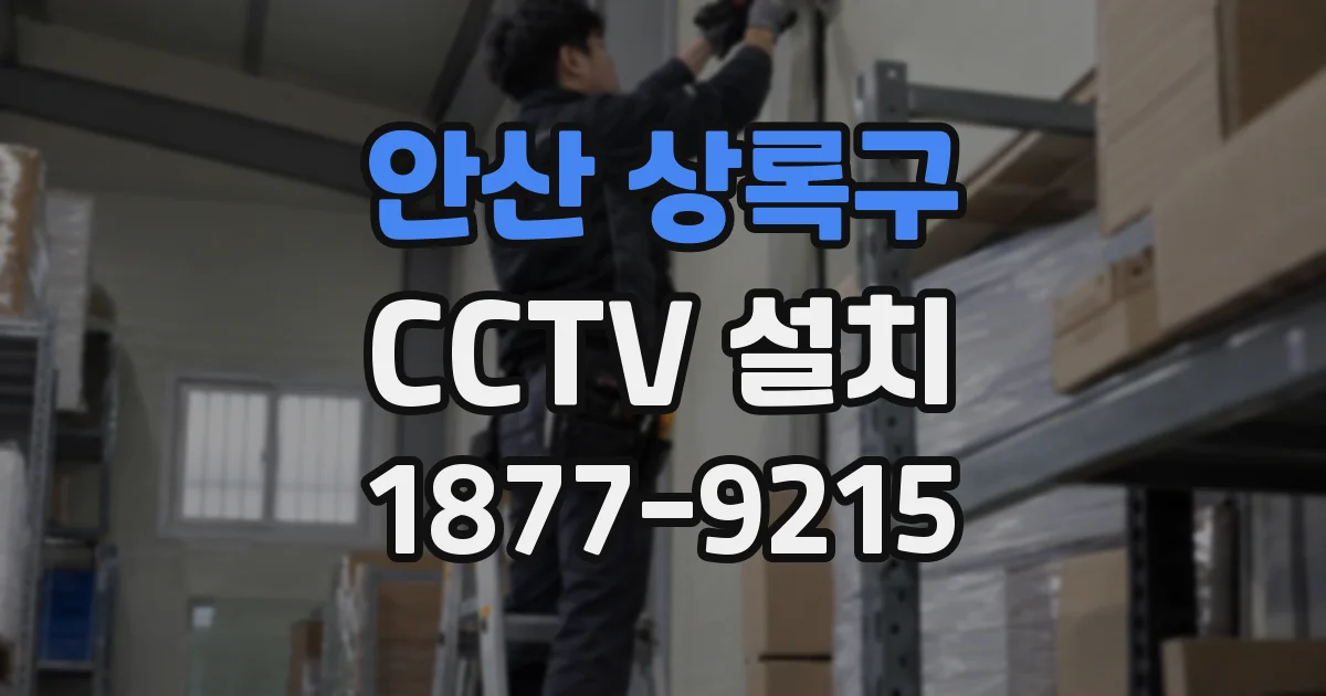 안산 상록구 CCTV 설치