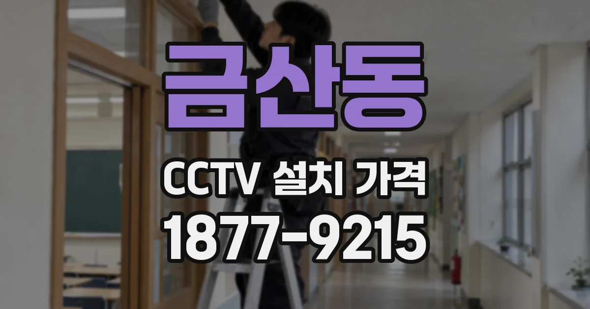 금산동 CCTV 설치 가격