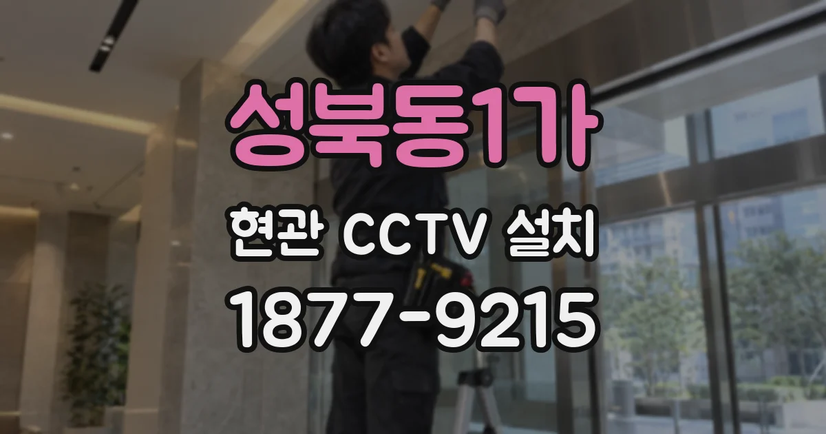 성북동1가 현관 CCTV 설치