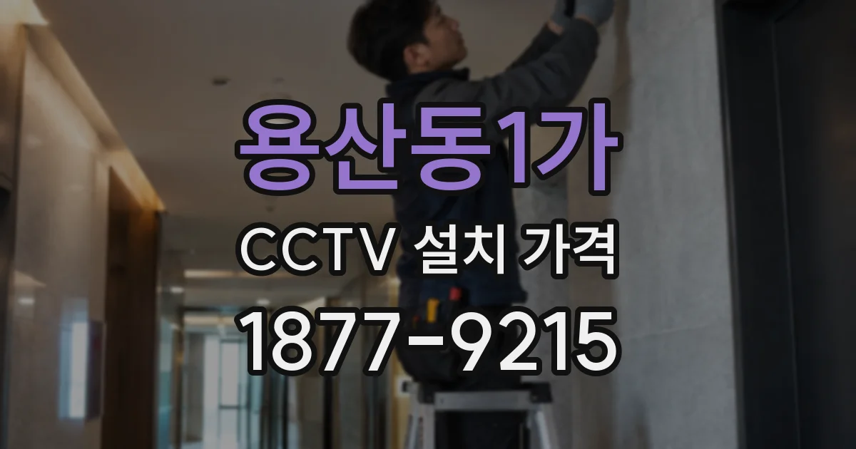 용산동1가 CCTV 설치 가격