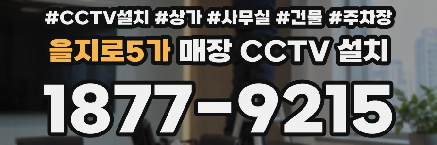 을지로5가 매장 CCTV 설치