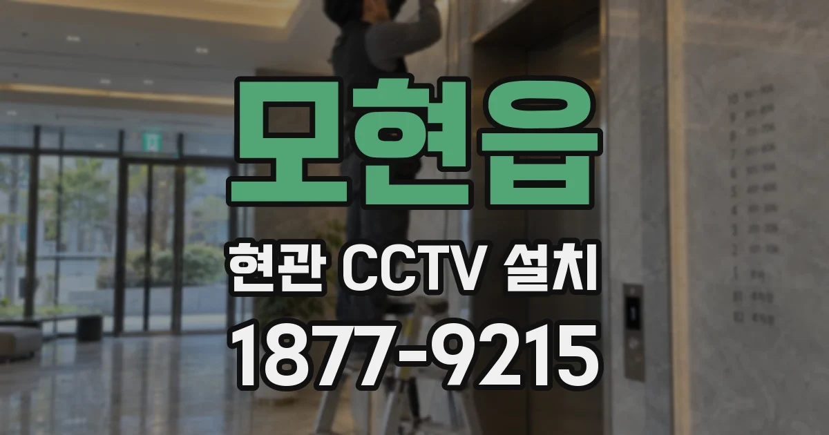 모현읍 현관 CCTV 설치